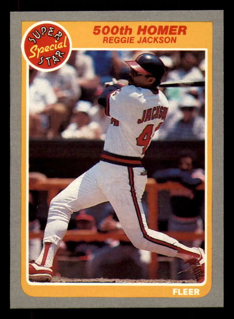 1985 Fleer #639 Reggie Jackson EX Excellent California Angels Baseball Card - Baseball Card Single