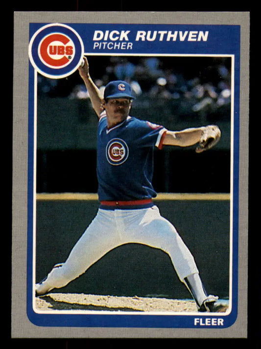 1985 Fleer #64 Dick Ruthven EX Excellent Chicago Cubs Baseball Card - Baseball Card Single