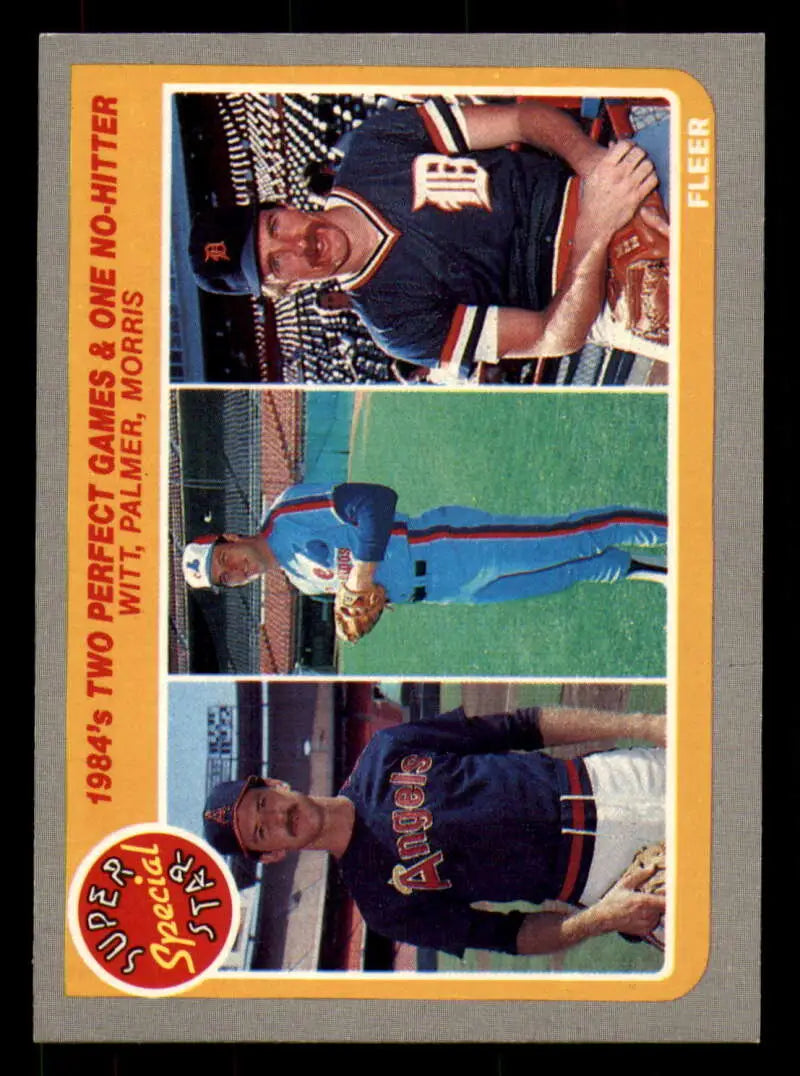 1985 Fleer #643 Mike Witt/David Palmer/Jack Morris EX Excellent California Angels/Montreal Expos/Detroit Tigers