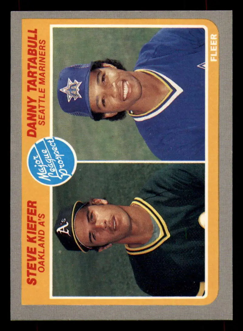 1985 Fleer #647 Steve Kiefer/Danny Tartabull EX Excellent RC Rookie Oakland Athletics/Seattle Mariners Baseball Card