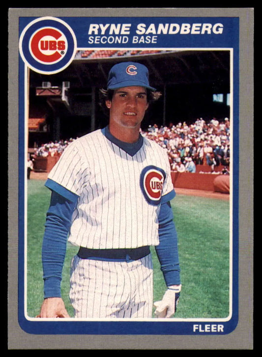 1985 Fleer #65 Ryne Sandberg EX Excellent Chicago Cubs Baseball Card - Baseball Card Single