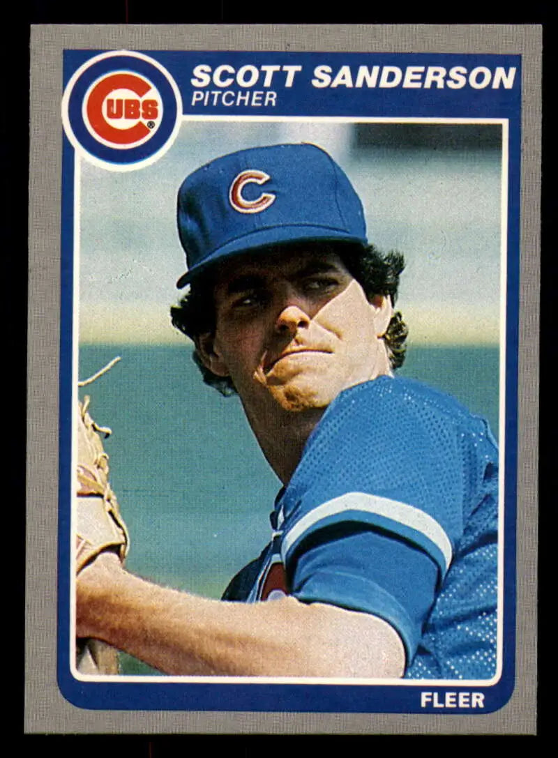 1985 Fleer #66 Scott Sanderson EX Excellent Chicago Cubs Baseball Card - Baseball Card Single