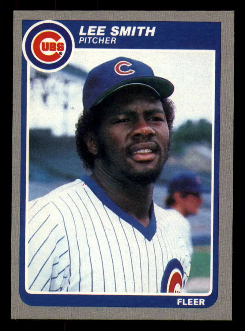 1985 Fleer #67 Lee Smith EX Excellent Chicago Cubs Baseball Card - Baseball Card Single