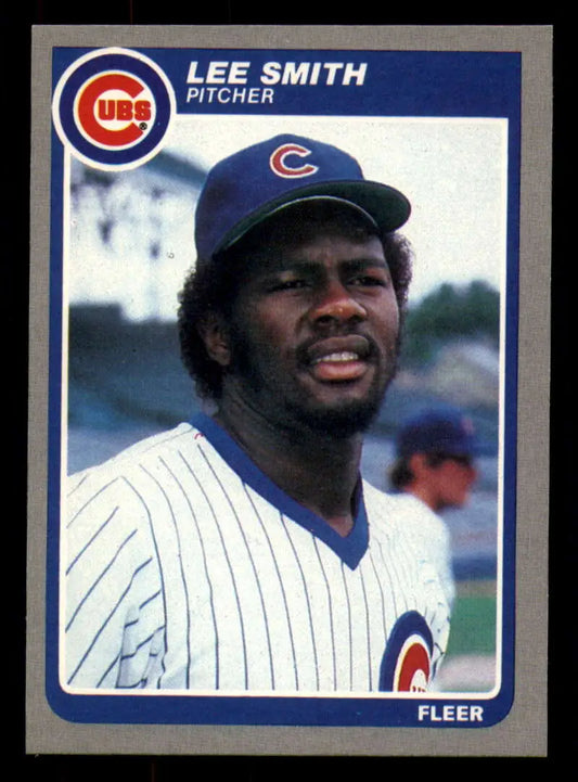 1985 Fleer #67 Lee Smith EX Excellent Chicago Cubs Baseball Card - Baseball Card Single