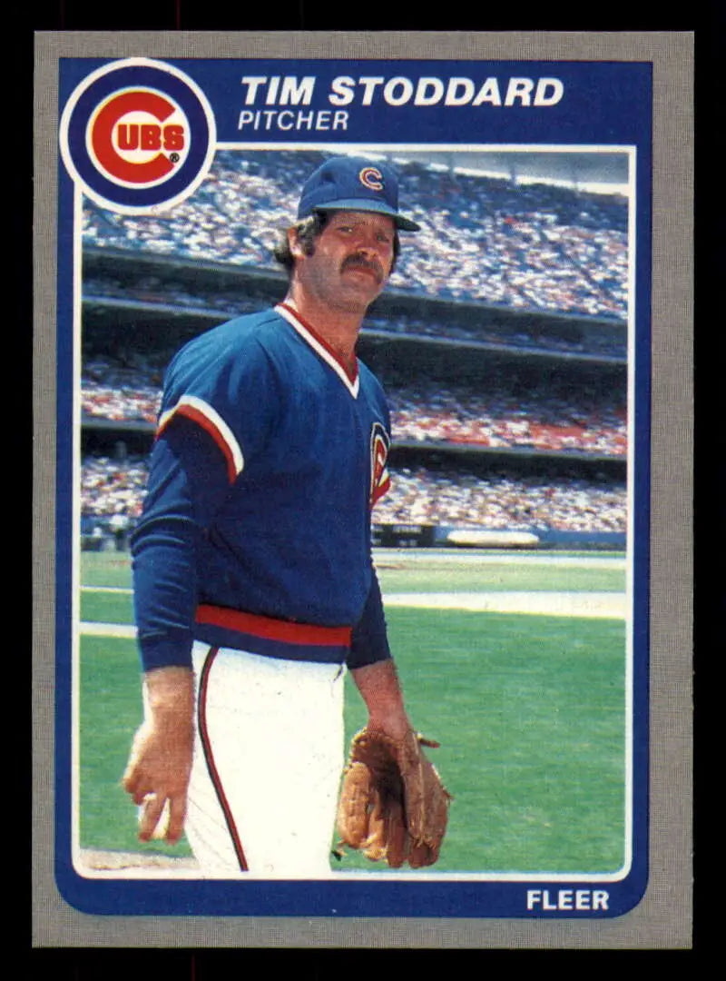 1985 Fleer #68 Tim Stoddard EX Excellent Chicago Cubs Baseball Card - Baseball Card Single