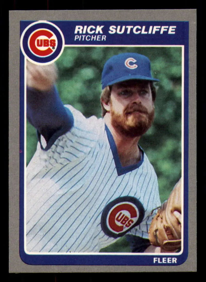 1985 Fleer #69 Rick Sutcliffe EX Excellent Chicago Cubs Baseball Card - Baseball Card Single