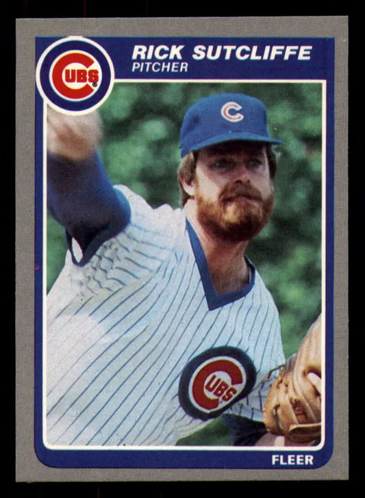 1985 Fleer #69 Rick Sutcliffe EX Excellent Chicago Cubs Baseball Card - Baseball Card Single