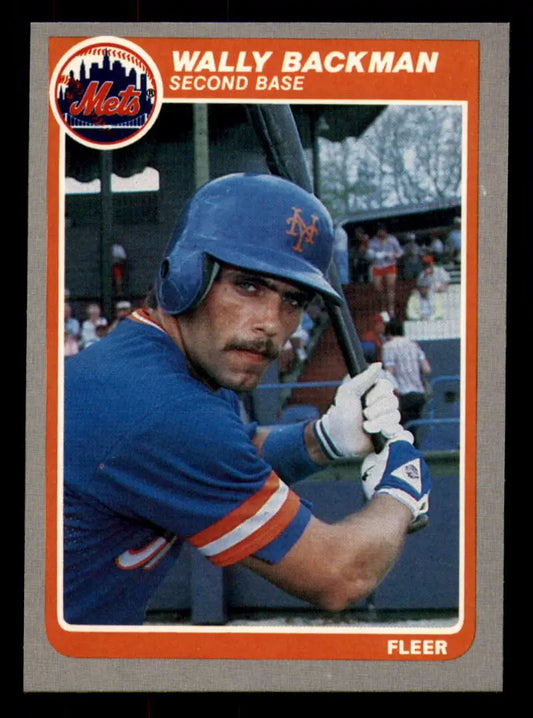 1985 Fleer #72 Wally Backman EX Excellent New York Mets Baseball Card - Baseball Card Single