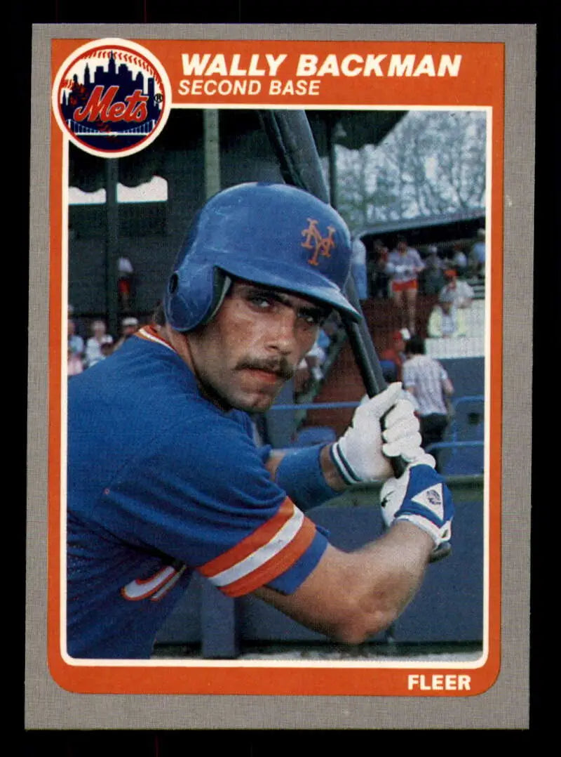 1985 Fleer #72 Wally Backman EX Excellent New York Mets Baseball Card - Baseball Card Single