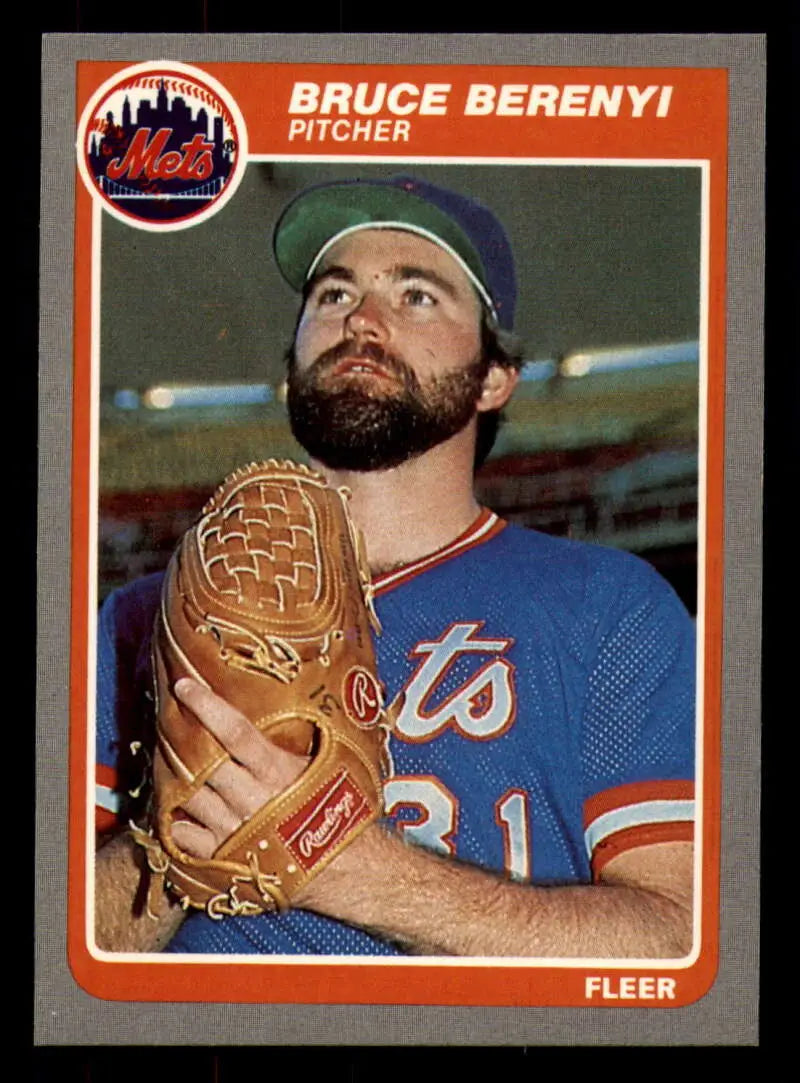 1985 Fleer #73 Bruce Berenyi EX Excellent New York Mets Baseball Card - Baseball Card Single