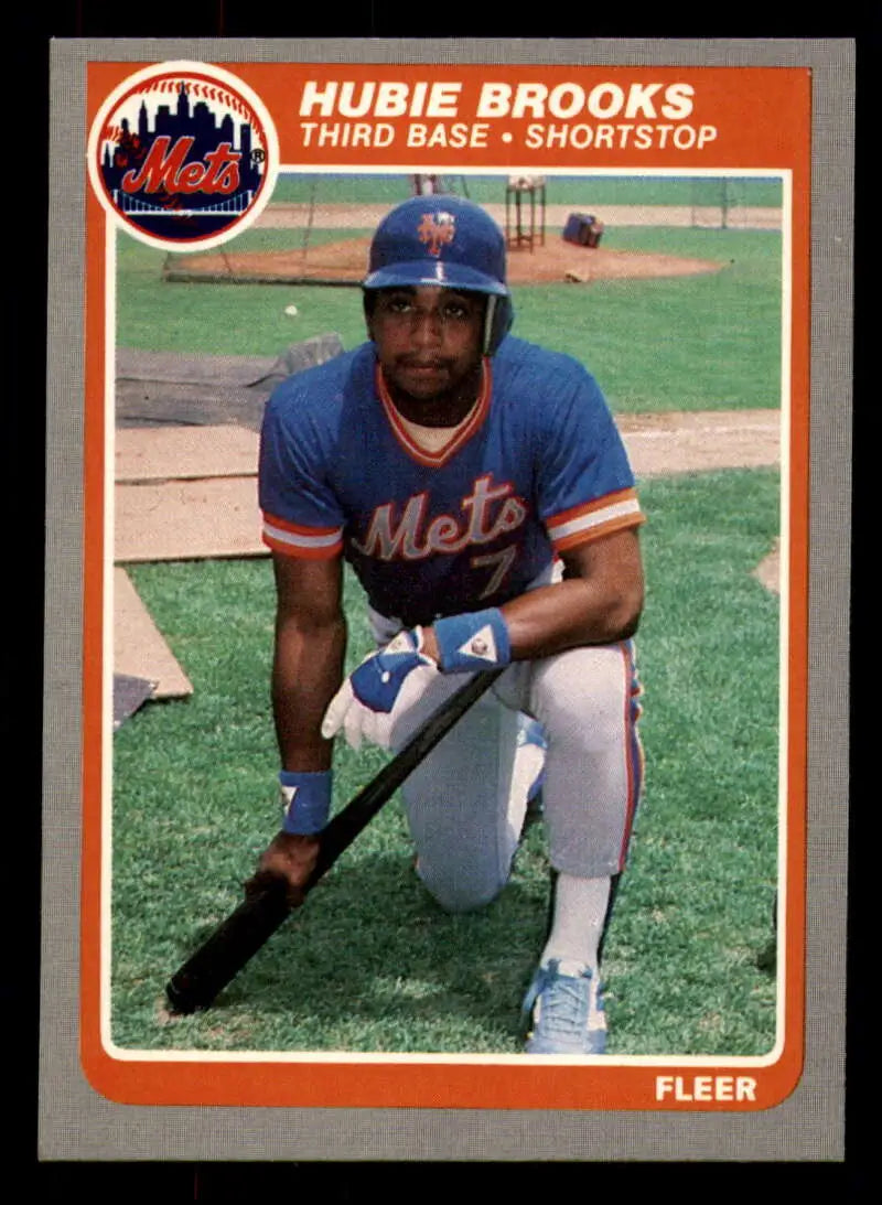 1985 Fleer #74 Hubie Brooks EX Excellent New York Mets Baseball Card - Baseball Card Single