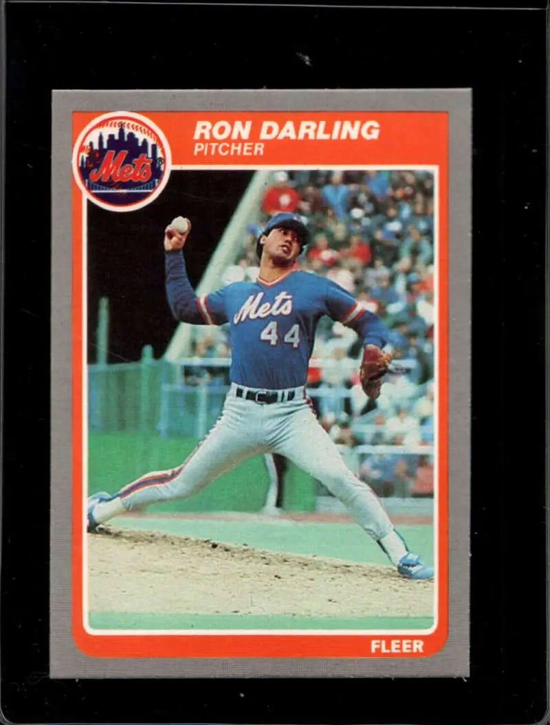 1985 Fleer #76 Ron Darling EX Excellent New York Mets Baseball Card - Baseball Card Single