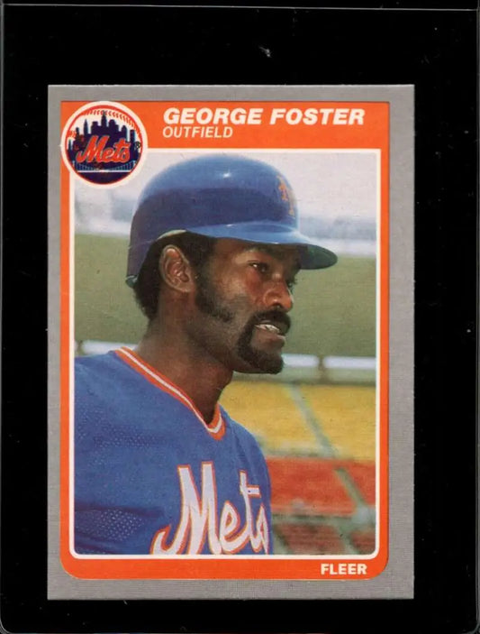 1985 Fleer #79 George Foster EX Excellent New York Mets Baseball Card - Baseball Card Single