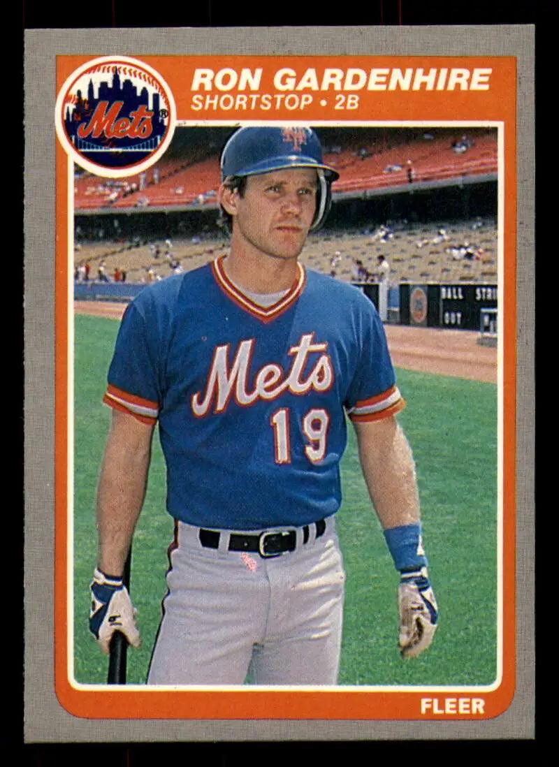 1985 Fleer #81 Ron Gardenhire EX Excellent New York Mets Baseball Card - Baseball Card Single