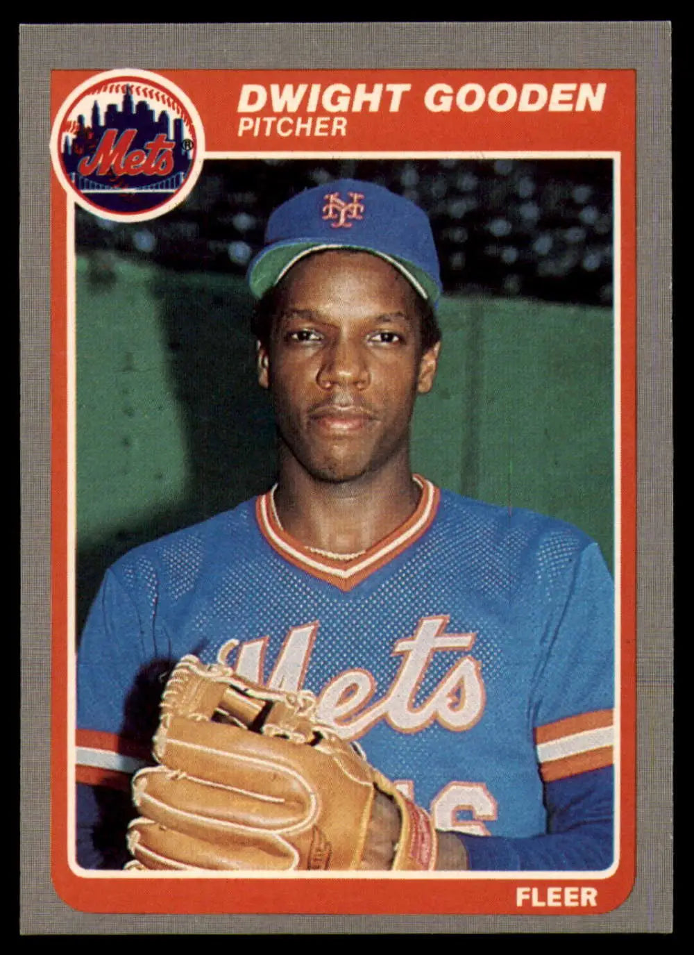 1985 Fleer #82 Dwight Gooden EX Excellent RC Rookie New York Mets Baseball Card - Baseball Card Single