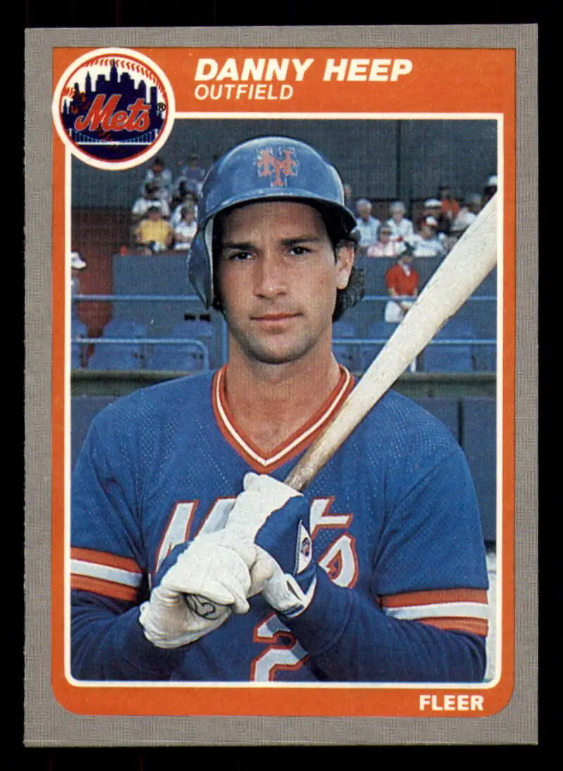 1985 Fleer #84 Danny Heep EX Excellent New York Mets Baseball Card - Baseball Card Single