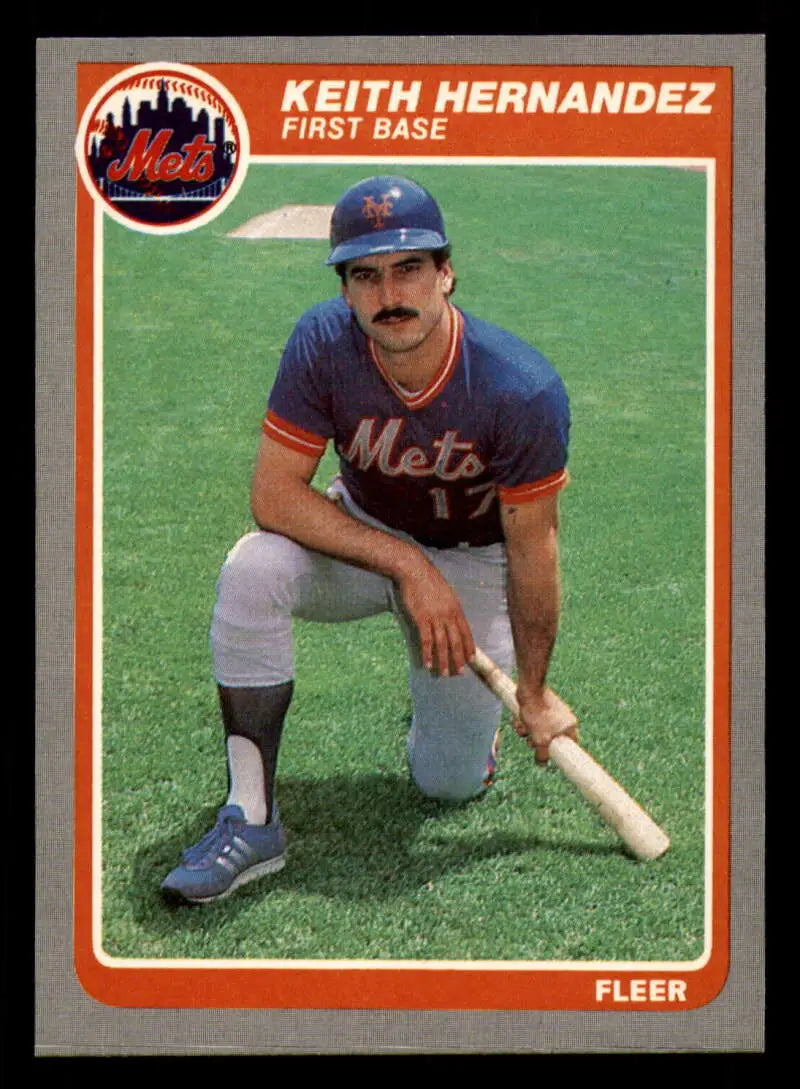 1985 Fleer #85 Keith Hernandez EX Excellent New York Mets Baseball Card - Baseball Card Single