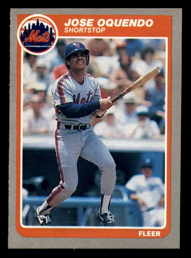 1985 Fleer #88 Jose Oquendo EX Excellent New York Mets Baseball Card - Baseball Card Single