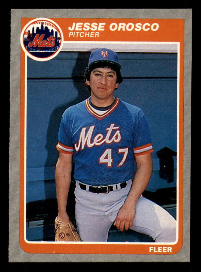 1985 Fleer #89 Jesse Orosco EX Excellent New York Mets Baseball Card - Baseball Card Single