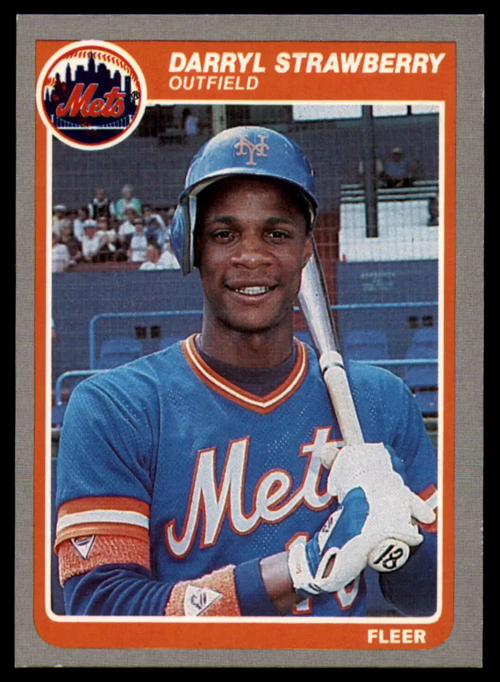1985 Fleer #93 Darryl Strawberry EX Excellent New York Mets Baseball Card - Baseball Card Single