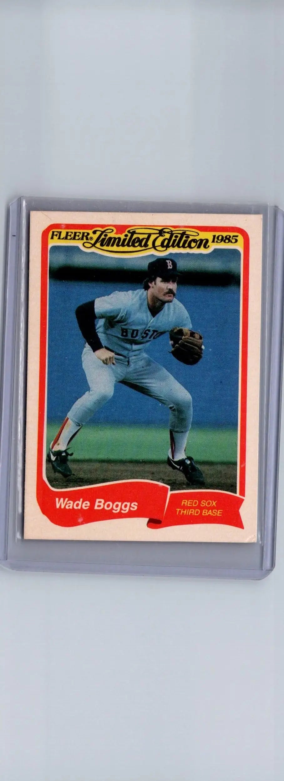Wade Boggs 1985 Fleer Limited Edition baseball card in the Fleer Limited set
