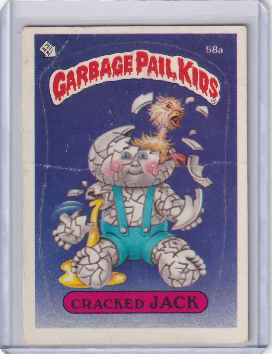 Garbage Pail Kids trading card from Pail Kids Series with 58a Cracked Jack design