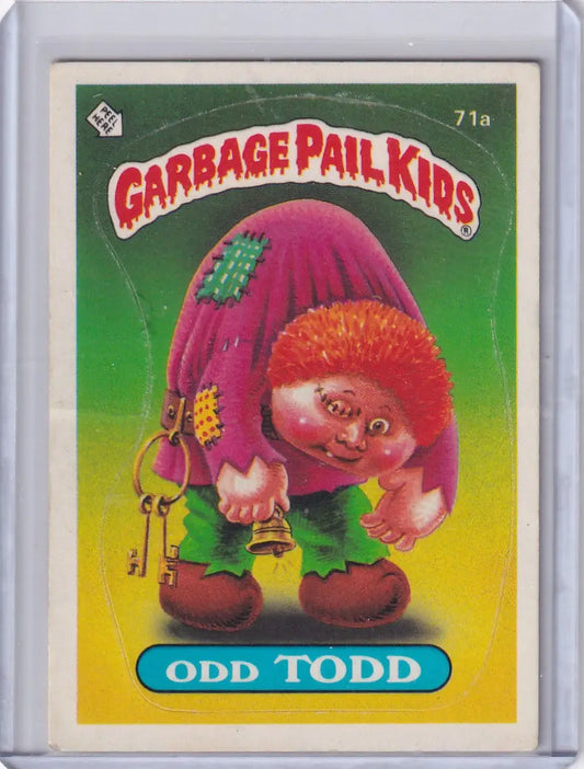 Garbage Pail Kids Series 2 71a Odd Todd card from the classic Garbage Pail Kids collection