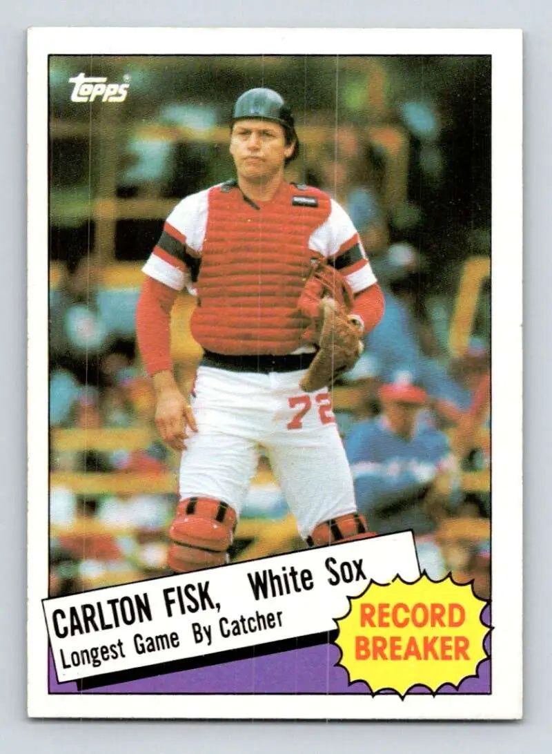 1985 Topps #1 Carlton Fisk EX Excellent Chicago White Sox Baseball Card - Baseball Card Single