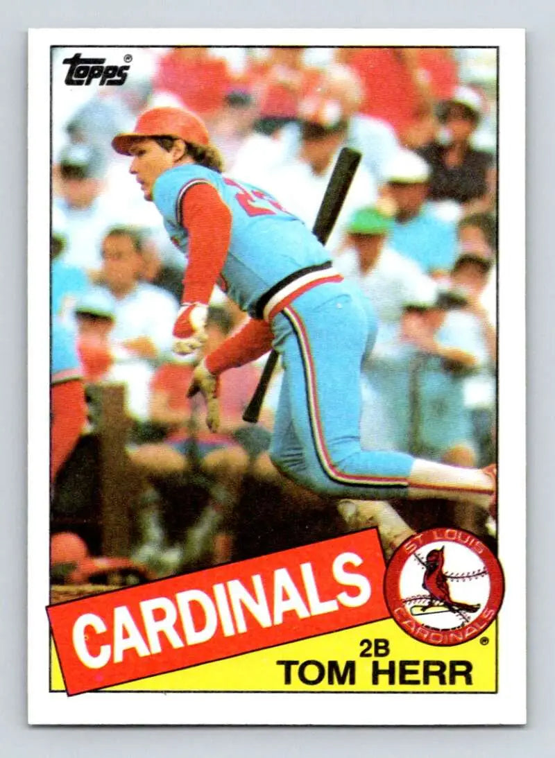 1985 Topps #113 Tom Herr EX Excellent St. Louis Cardinals Baseball Card - Baseball Card Single