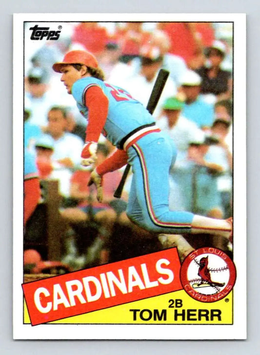 1985 Topps #113 Tom Herr EX Excellent St. Louis Cardinals Baseball Card - Baseball Card Single