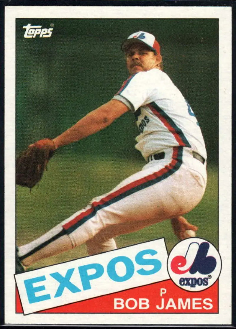 1985 Topps #114 Bob James EX Excellent Montreal Expos Baseball Card - Baseball Card Single