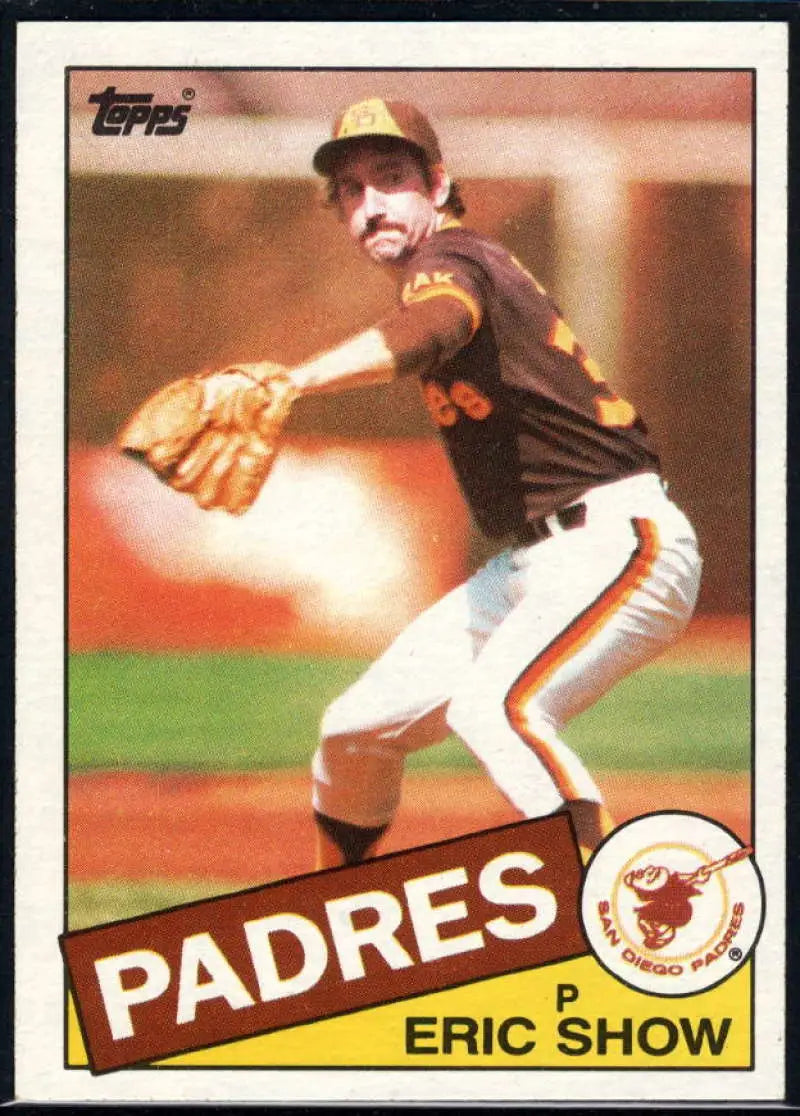 1985 Topps #118 Eric Show EX Excellent San Diego Padres Baseball Card - Baseball Card Single