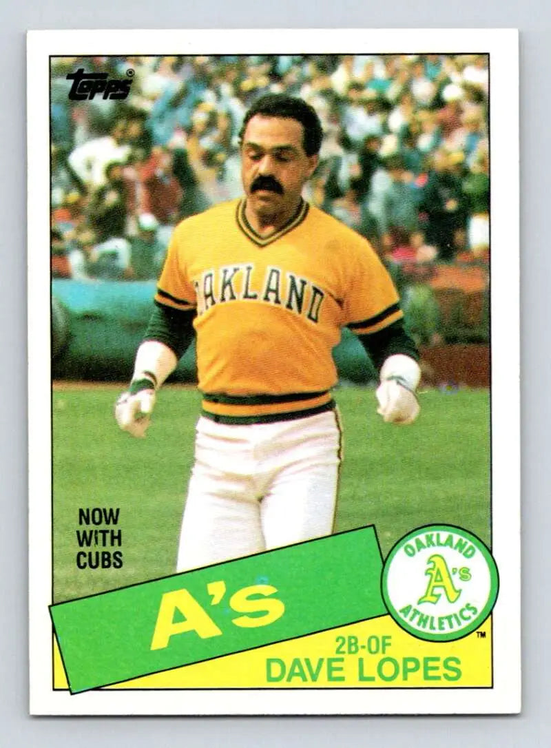 1985 Topps #12 Davey Lopes EX Excellent Oakland Athletics Baseball Card - Baseball Card Single