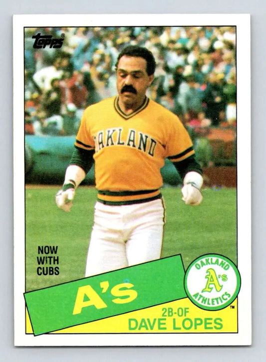 1985 Topps #12 Davey Lopes EX Excellent Oakland Athletics Baseball Card - Baseball Card Single