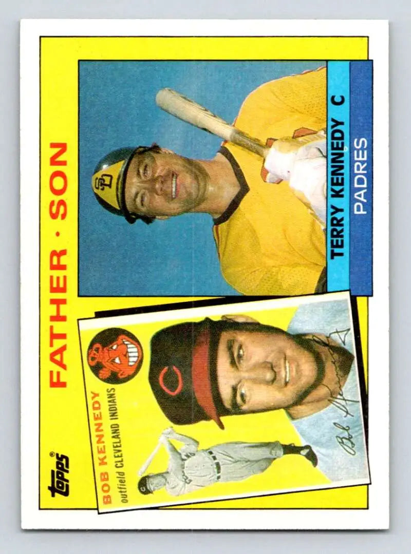 1985 Topps #135 Bob Kennedy/Terry Kennedy EX Excellent Cleveland Indians/San Diego Padres Baseball Card - Baseball Card