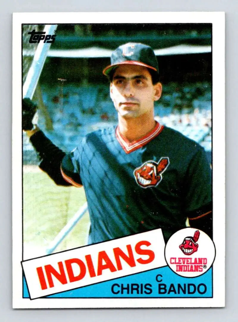1985 Topps #14 Chris Bando EX Excellent Cleveland Indians Baseball Card - Baseball Card Single