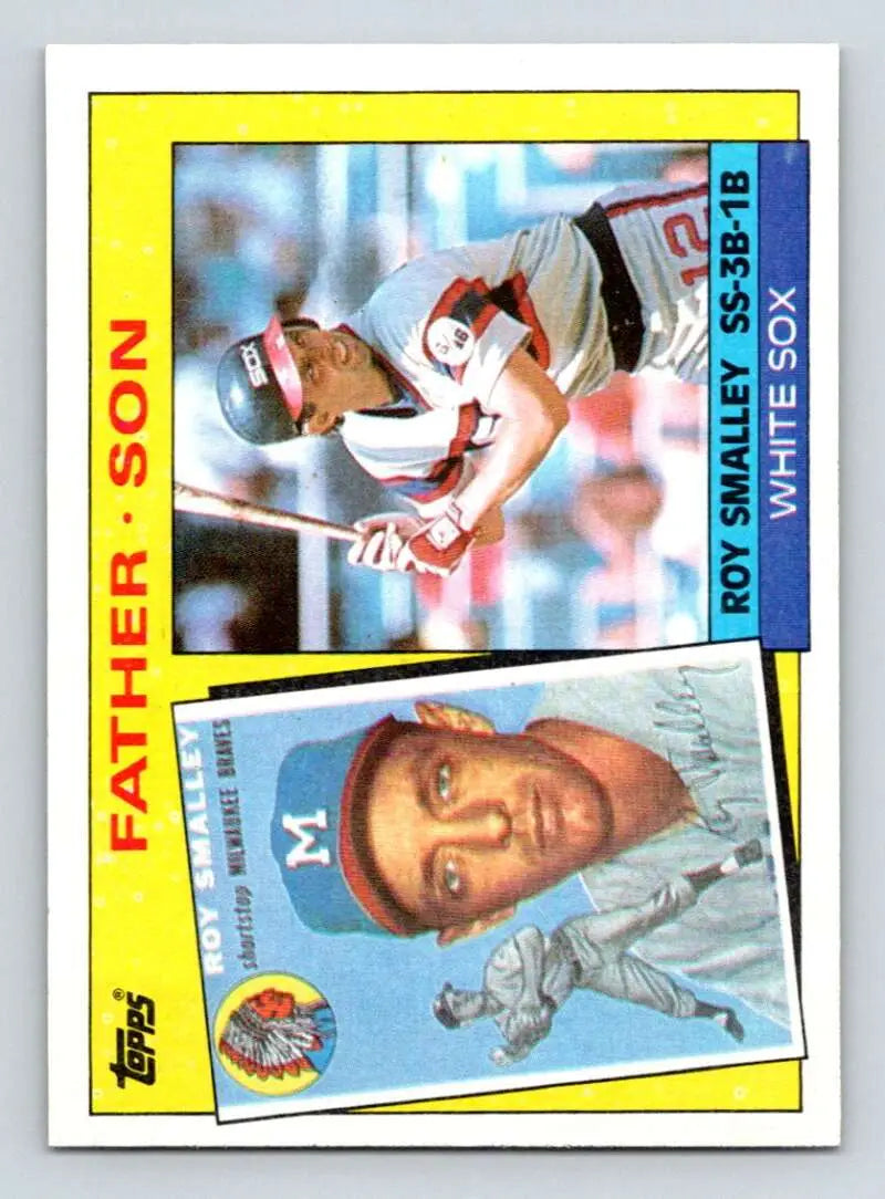 1985 Topps #140 Roy Smalley/Roy Smalley Jr. EX Excellent Milwaukee Braves/Chicago White Sox Baseball Card - Baseball