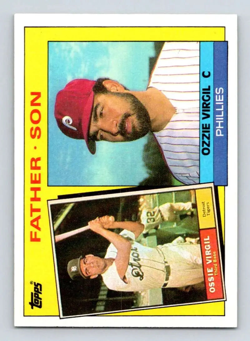 1985 Topps #143 Ozzie Virgil Sr./Ozzie Virgil EX Excellent Detroit Tigers/Philadelphia Phillies Baseball Card