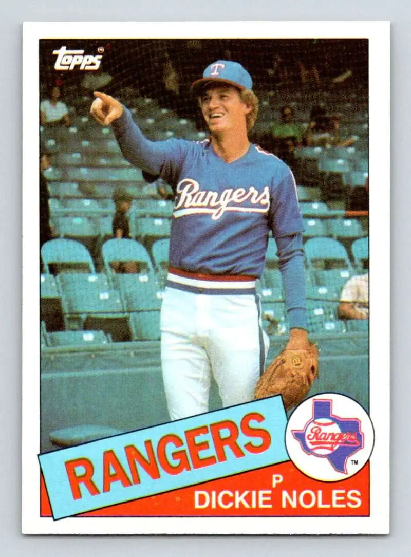1985 Topps #149 Dickie Noles EX Excellent Texas Rangers Baseball Card - Baseball Card Single
