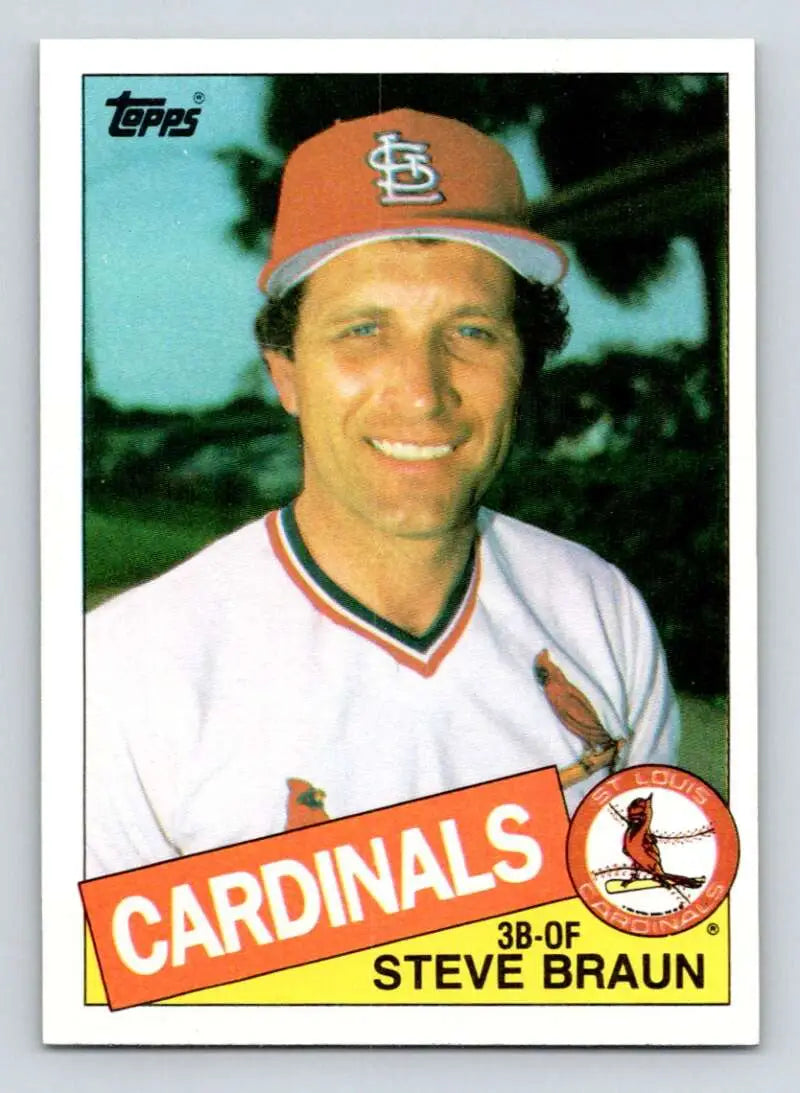 1985 Topps #152 Steve Braun EX Excellent St. Louis Cardinals Baseball Card - Baseball Card Single