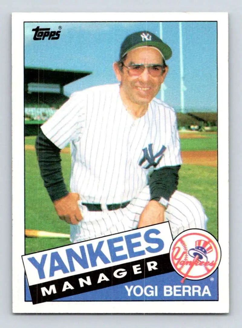 1985 Topps #155 Yogi Berra EX Excellent New York Yankees Baseball Card - Baseball Card Single