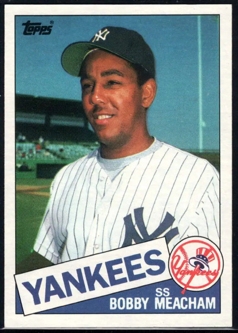1985 Topps #16 Bobby Meacham EX Excellent New York Yankees Baseball Card - Baseball Card Single