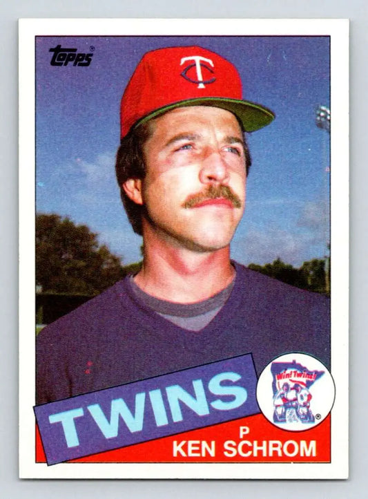 1985 Topps #161 Ken Schrom EX Excellent Minnesota Twins Baseball Card - Baseball Card Single