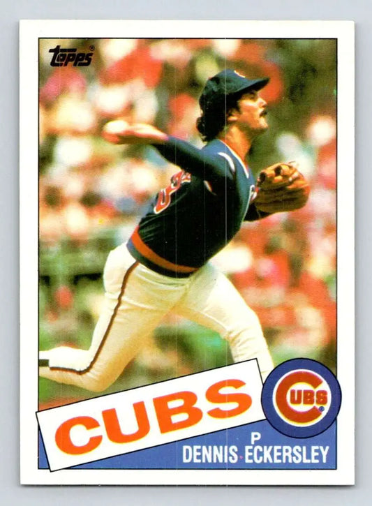 1985 Topps #163 Dennis Eckersley EX Excellent Chicago Cubs Baseball Card - Baseball Card Single