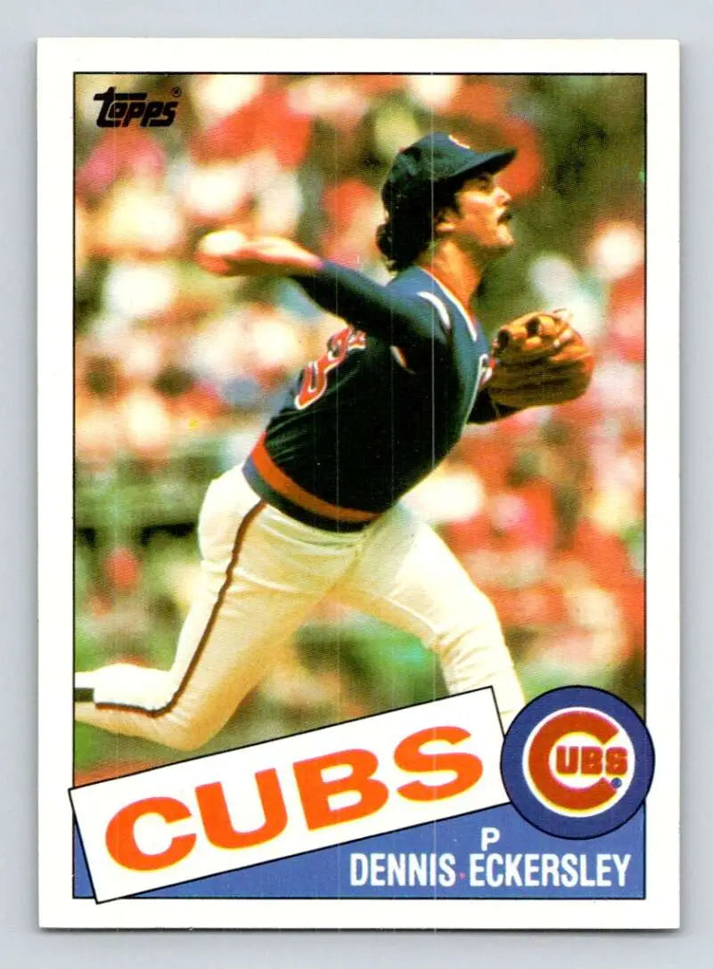 1985 Topps #163 Dennis Eckersley EX Excellent Chicago Cubs Baseball Card - Baseball Card Single