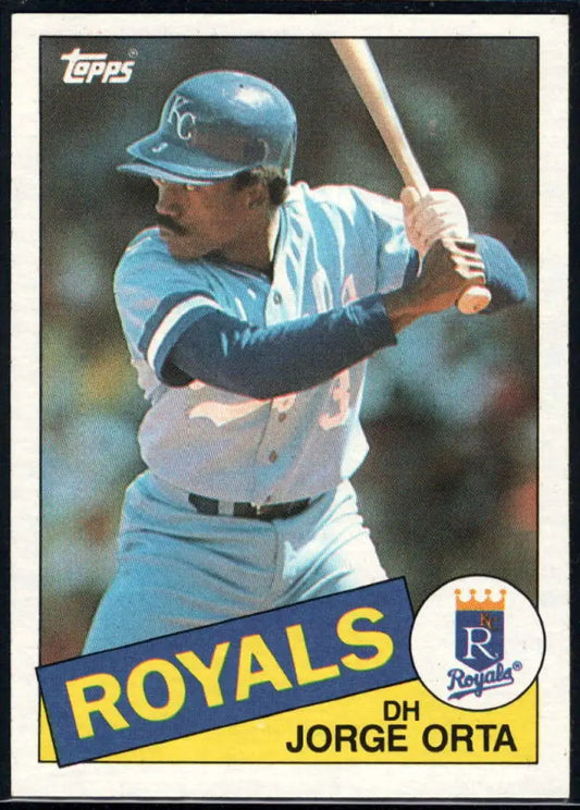 1985 Topps #164 Jorge Orta EX Excellent Kansas City Royals Baseball Card - Baseball Card Single