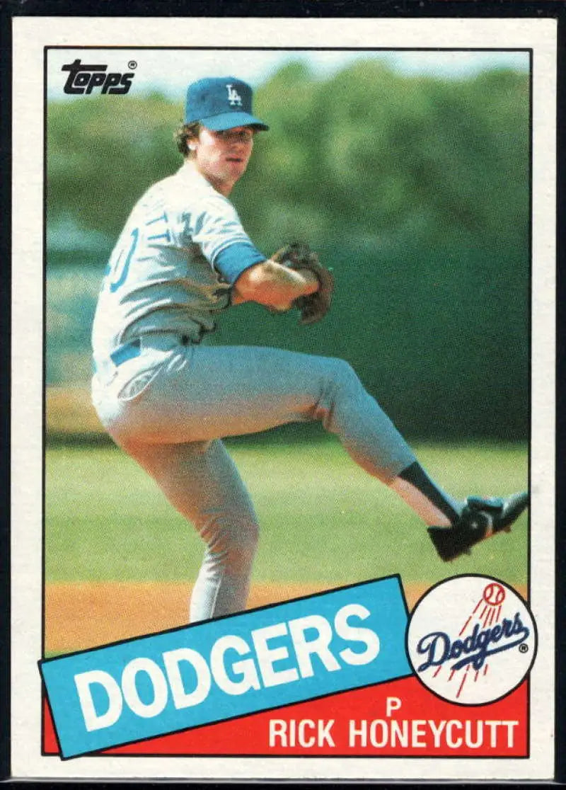 1985 Topps #174 Rick Honeycutt EX Excellent Los Angeles Dodgers Baseball Card - Baseball Card Single