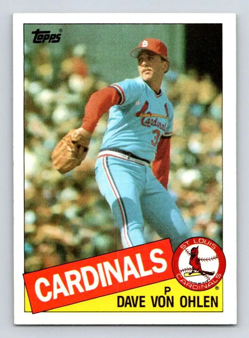 1985 Topps #177 Dave Von Ohlen EX Excellent St. Louis Cardinals Baseball Card - Baseball Card Single