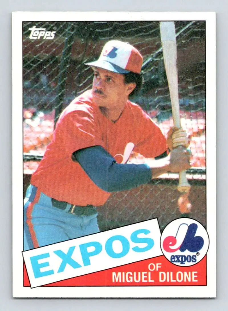 1985 Topps #178 Miguel Dilone EX Excellent Montreal Expos Baseball Card - Baseball Card Single