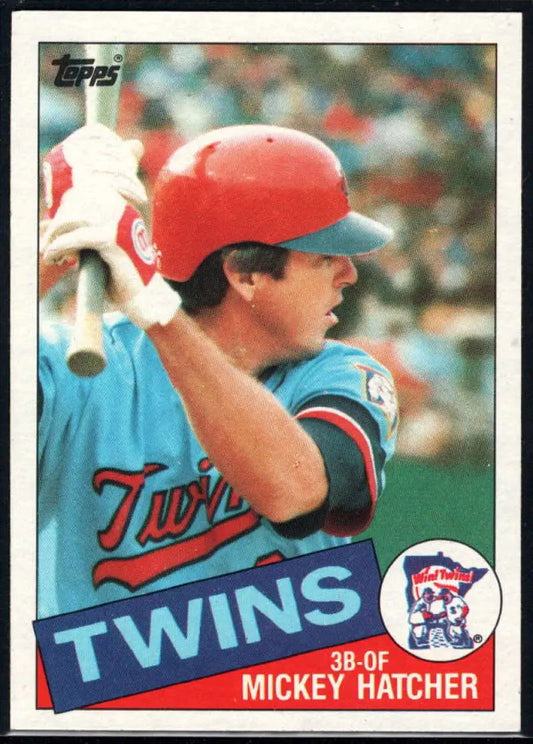 1985 Topps #18 Mickey Hatcher EX Excellent Minnesota Twins Baseball Card